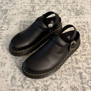 Dr Martens Laketen  Leather Slingback Platform Mules Mens Size 13 Brand New